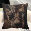 Christian Bible Jesus Christian Pillow Case Square Pillow Bedroom Sofa Leisure Comfort Cushion Car Home Decoration