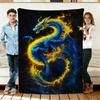 Dragon Blankets Gifts for Dragon Lovers, Warm Cozy Flannel Throw for Couch Sofa