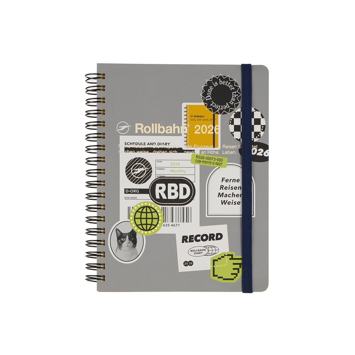 

[Delfonics Planner 2026 Edition / Starting October 2025] Rollbahn Diary Label L Monthly Planner (Gray)