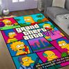 Tappeti Antiscivolo a Tema Mashup Simpsons Gta Vi - Arredamento per la Casa in Poliestere, Adatti per Camere da Letto, Soggiorni, Ingressi, Studi e Decorazioni