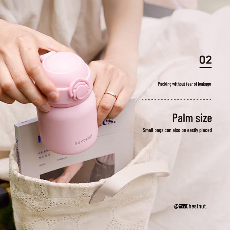 Buydeem 230ml Mini Pop-Up Lid Insulated Cup