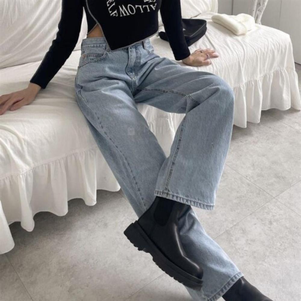 New ArrivalS Open Run Women S Wide Denim pantS Blue Fall