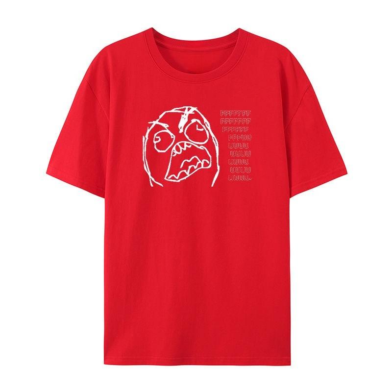 Interesting Emoji Round Neck T-shirt Suitable for Both Men and Women Loose and Versatile Short Sleeved Fashion Band Streetwear