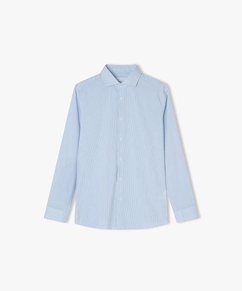 River Classy [25Ss] Lls31585 Blue Wide Collar Striped Pattern Business Shirt 110