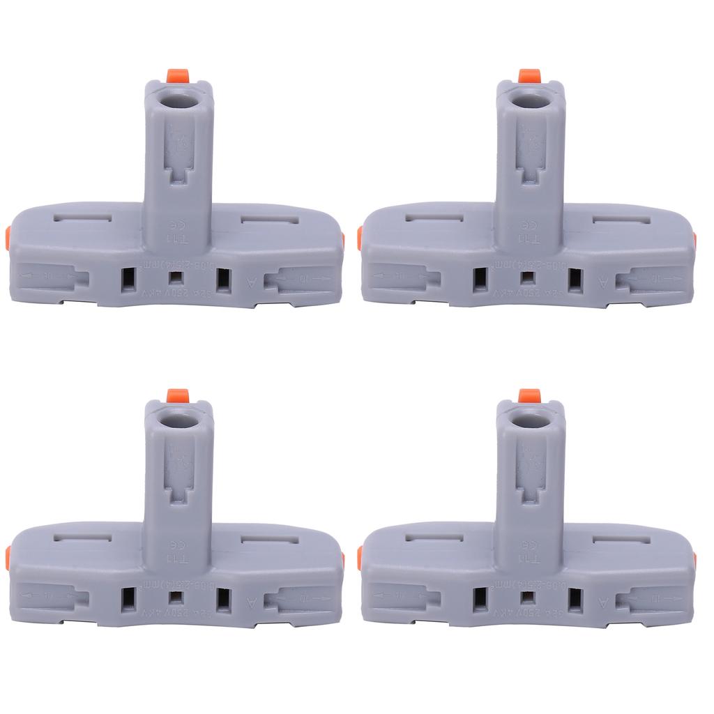 20Pcs Quick Terminal Block Wire Connector TShaped PushType Wiring Splitter SPLT1(Gray )