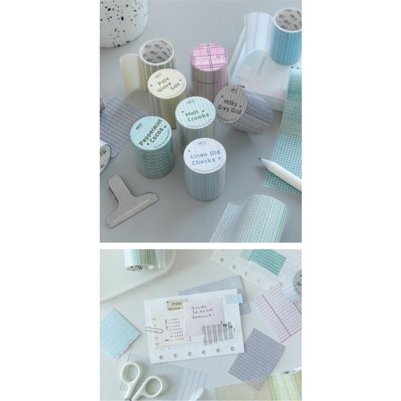 Minimalist Basic Plaid Pattern Washi Tape For Journal Diy Decoration Gift