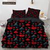Poker Bettwäsche Set Karte Feuer Poker Spiel Dekor Polyester Bettdecke Abdeckung Set Mit Kissenbezug Poker Wettbewerb Thema King Size