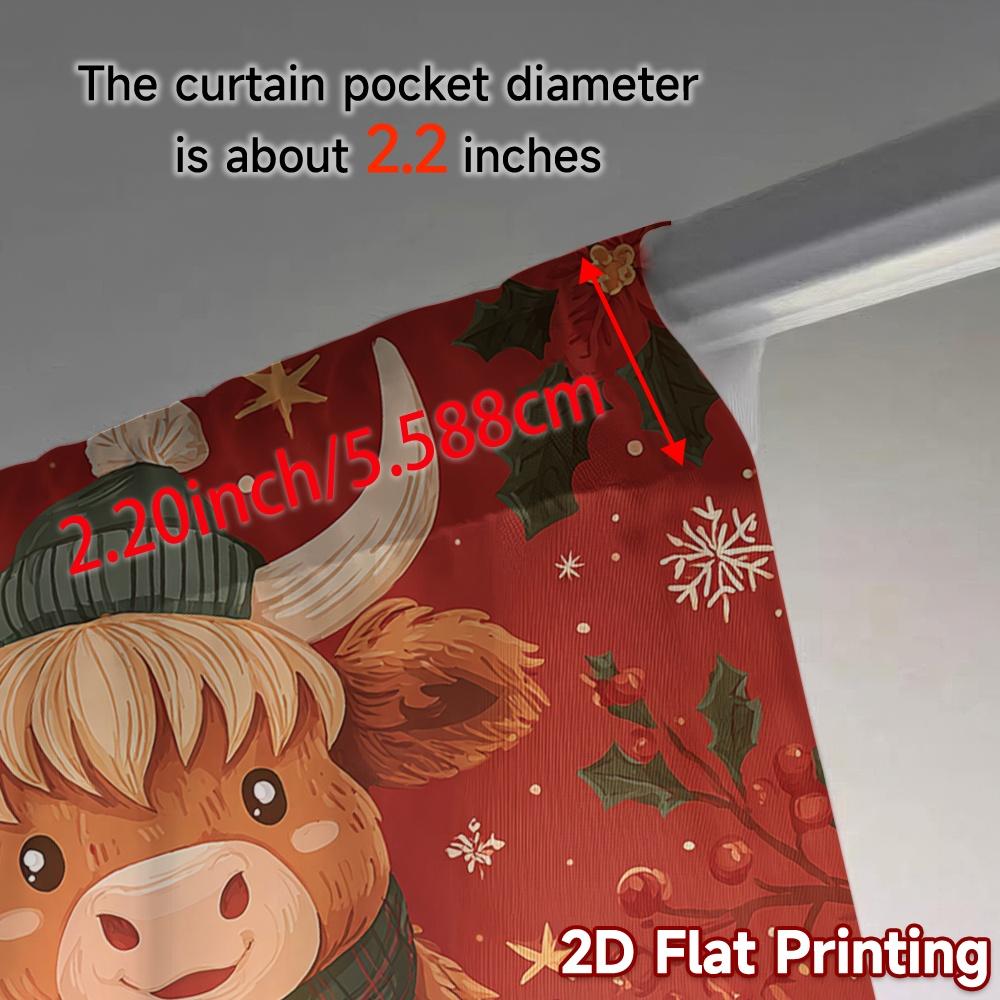 Flat Printing Jit Curtains Without Rod Festive Calf Popular Curtain Fabric Durable Polyester Decorations Set Of 2 Made