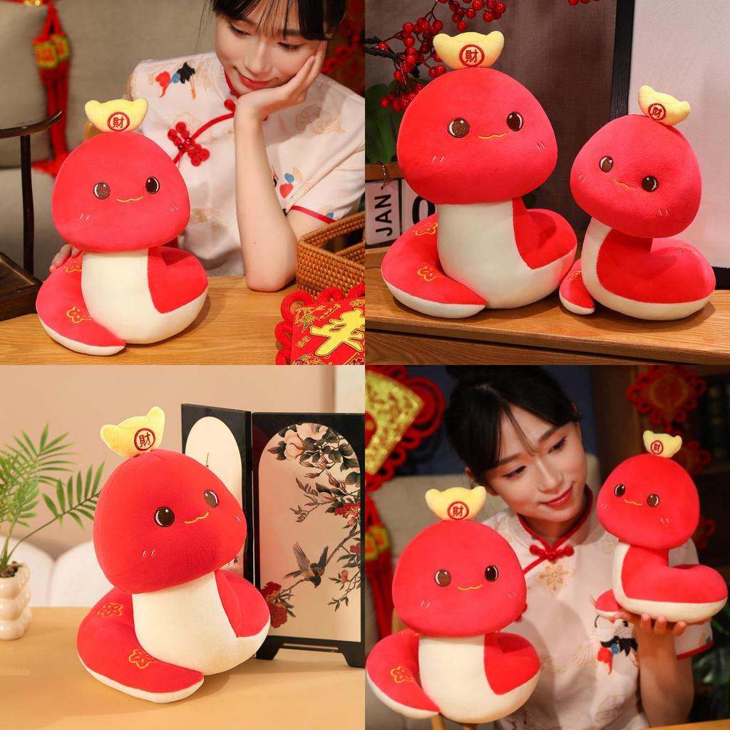 Creative 2025 Year Of The Snake Plush Toy With Ultra Soft Short Fur And Unique Design