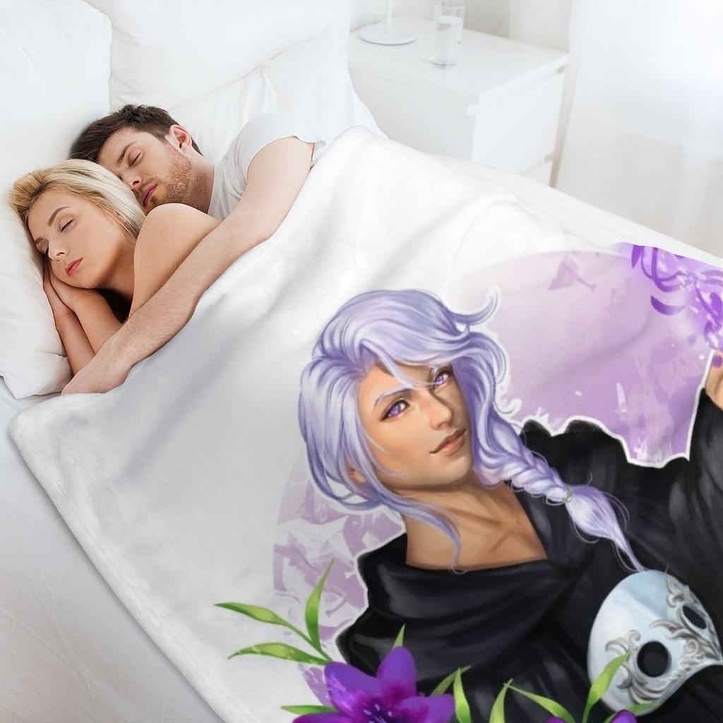 Hythlodaeus FF14 Throw Blanket Hairys Plush Bed Linens Heavy Blankets