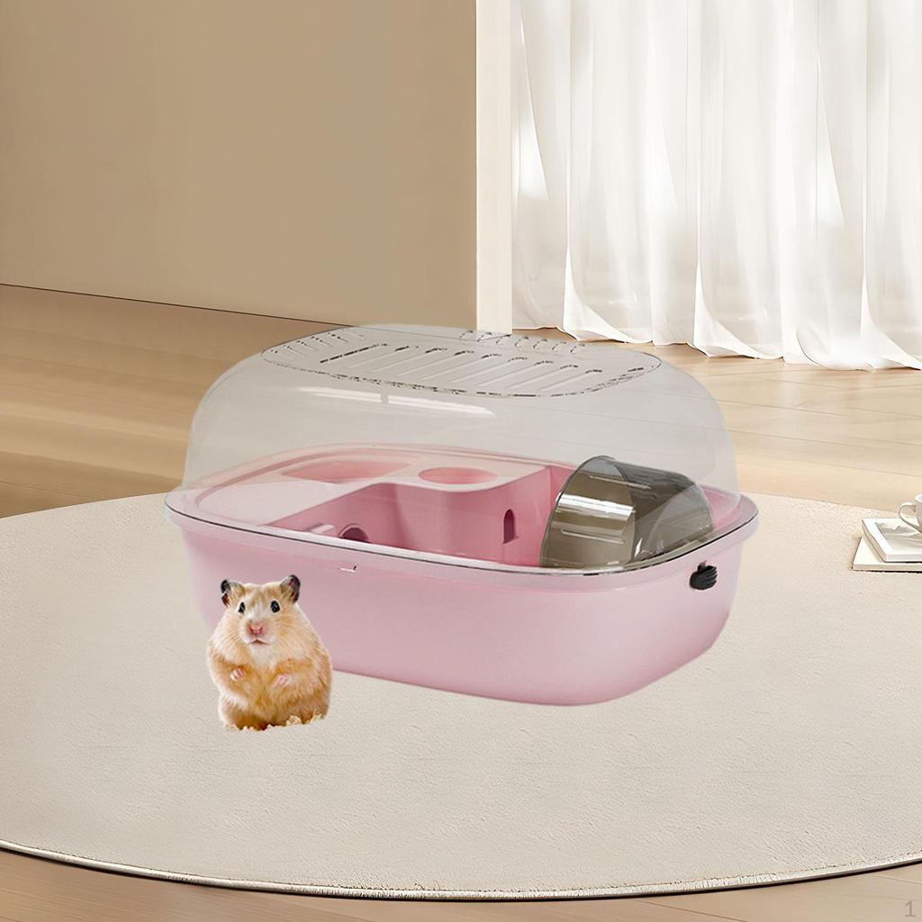 Hamsterkäfig Habitat Öffnungsbares Oberteil Transportbox Tragbares Haus für Igel Meerschweinchen Zucker