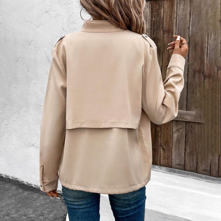 Women's Solid Color Autumn Winter Jacket Coat