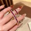 Red Corundum Princess Square Track Bracelet Blue Spinel Ring Transfer Bead Ring Colored Treasure Girl 2026