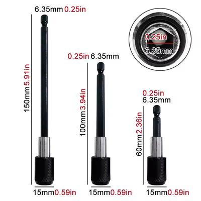 1/4 Hexagonal Rod Quick Release Electric Drill Magnetic Screwdriver Drill Adjustable Extension Bracket Bar Rod Electric Tool