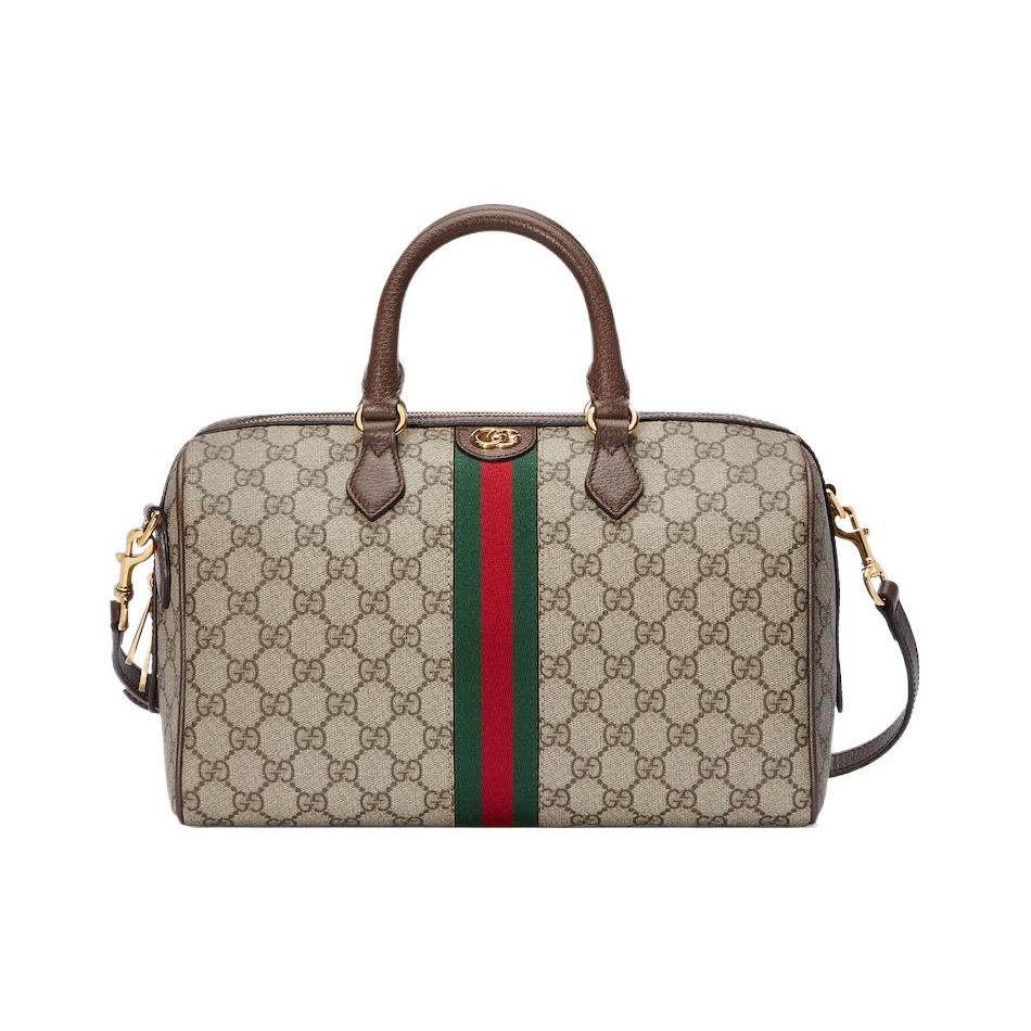 

Gucci Ophidia Сумка середнього розміру через плече з подвійним логотипом G, знімним ремінцем, застібкою-блискавкою, канвасом та шкіряною обробкою 772065-96IWG-8745 Basic Set (Bag+Dust Bag)