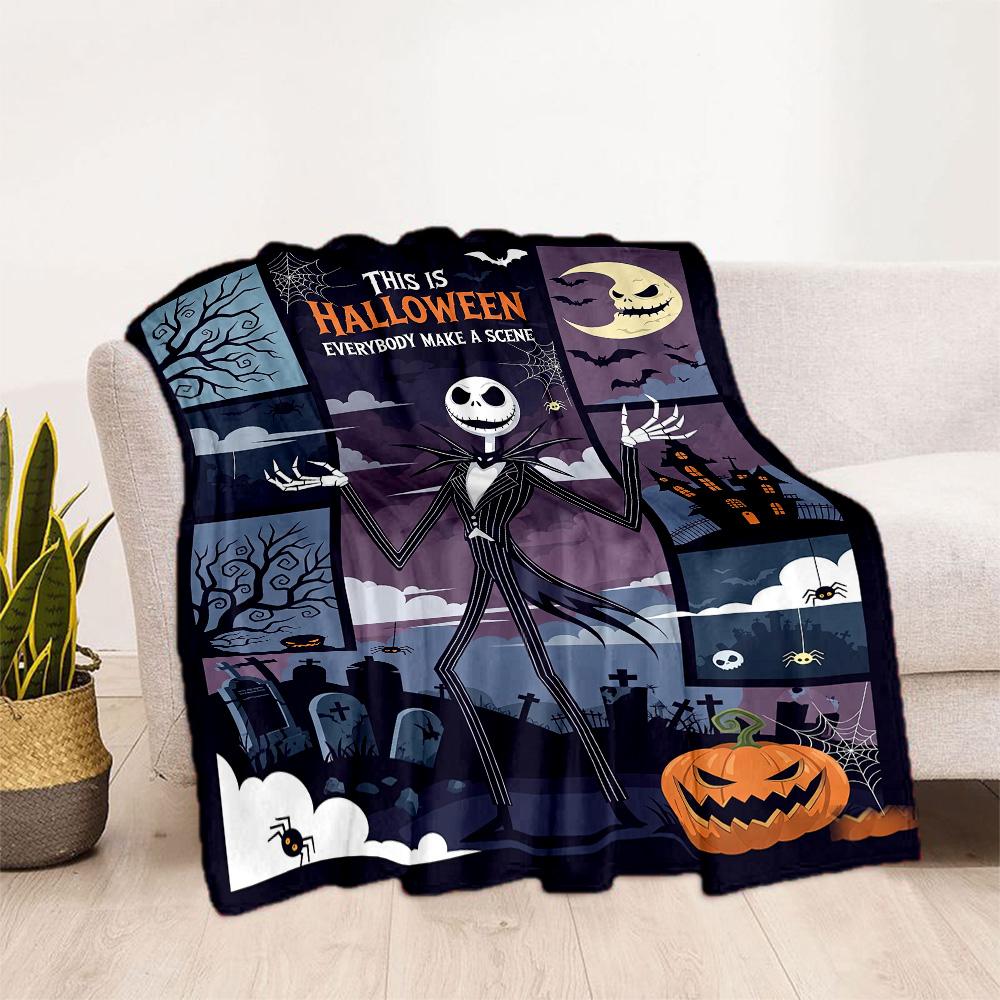 Christmas Nightmare Blanket Ultra-Soft Great for Bedding Couch Bed for All Seasons Playful Design Ideal Gift for Friends Family Couples Picnic