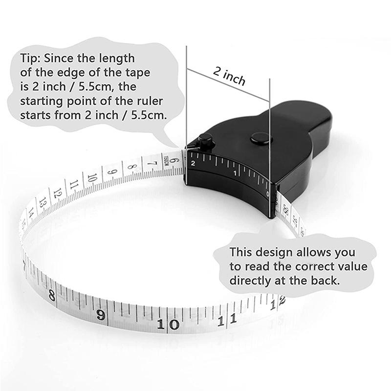 Body Measuring Tape Lock Pin Fit Retractable Fitness Tape Measure 150cm Tailor Sewing Waist Arm Circumference Ruler