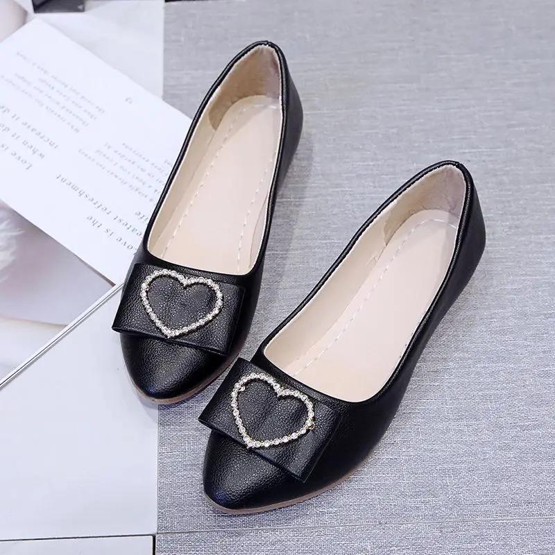 Fashion Pointed Toe Rhinestone Woman Flats Diamond Office with Crystals Shoes for Women Cheap Liquidation Popular Luxury Brand On Sale