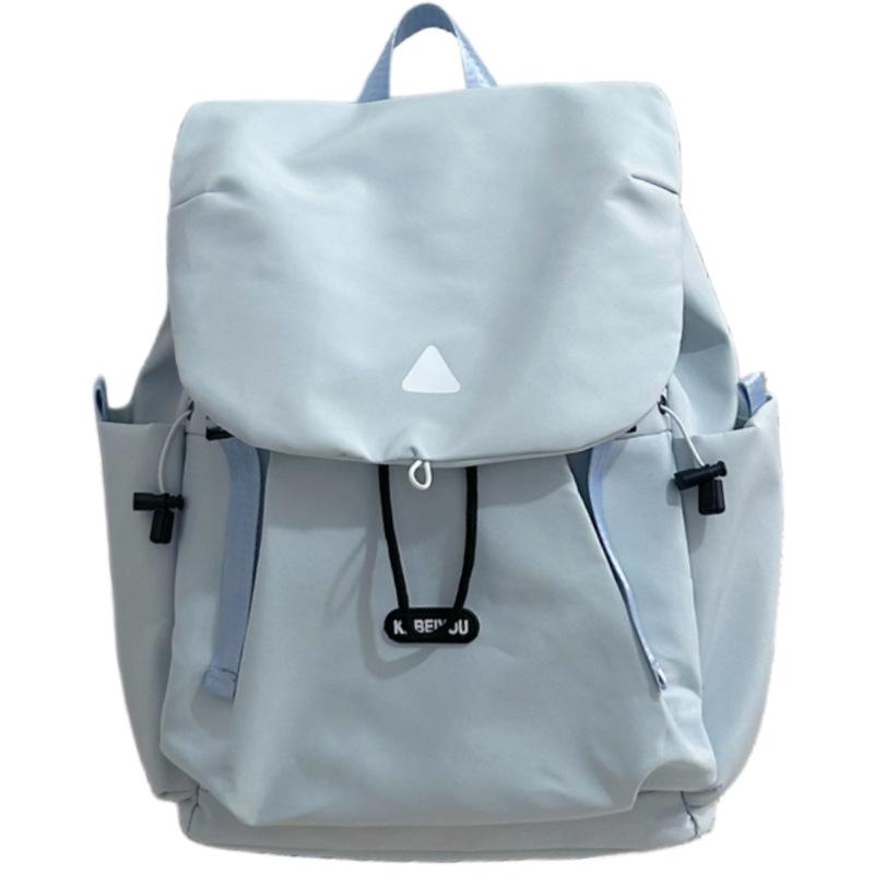 Fresh and sweet contrasting color girl bag, new light, high-value and large-capacity backpack for junior high school students