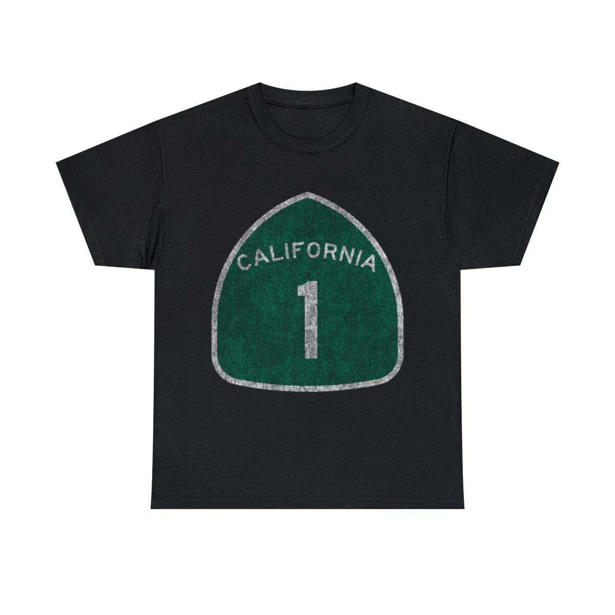 California 1 Pacific Coast Highway Graphic Tee Shirt, S-5XL 2XL