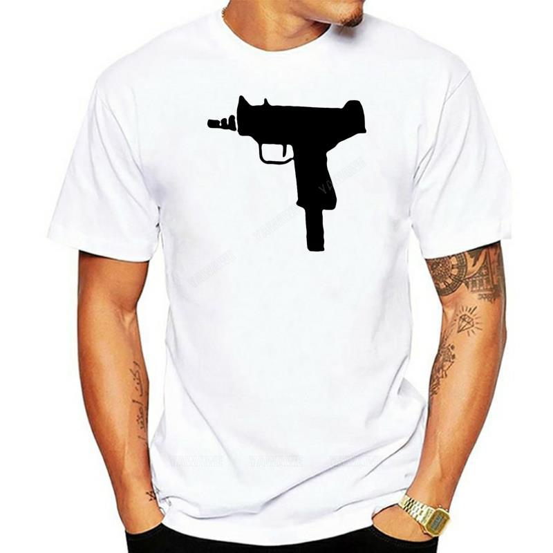 

Men Round neck tshirts Camiseta blanca y negra Vintage de Uzi Gun RARE Kanji japonés KYC S M L XL unisex Oversized teeshirt S