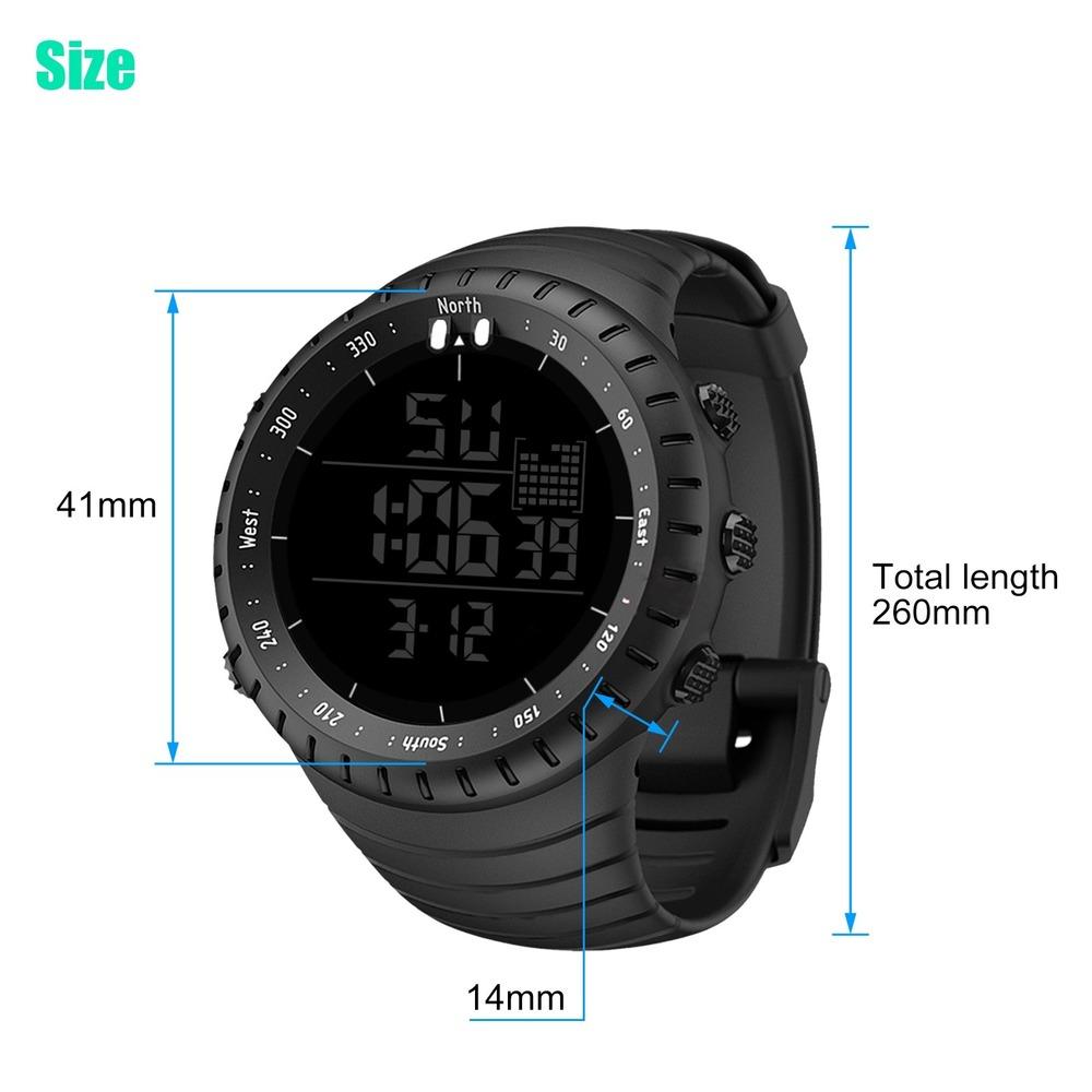 Orologio Militare Digitale Da Uomo, Sportivo E Resistente, Cassa 56mm Con Sveglia, Cronometro E Retroilluminazione, Impermeabile 50m