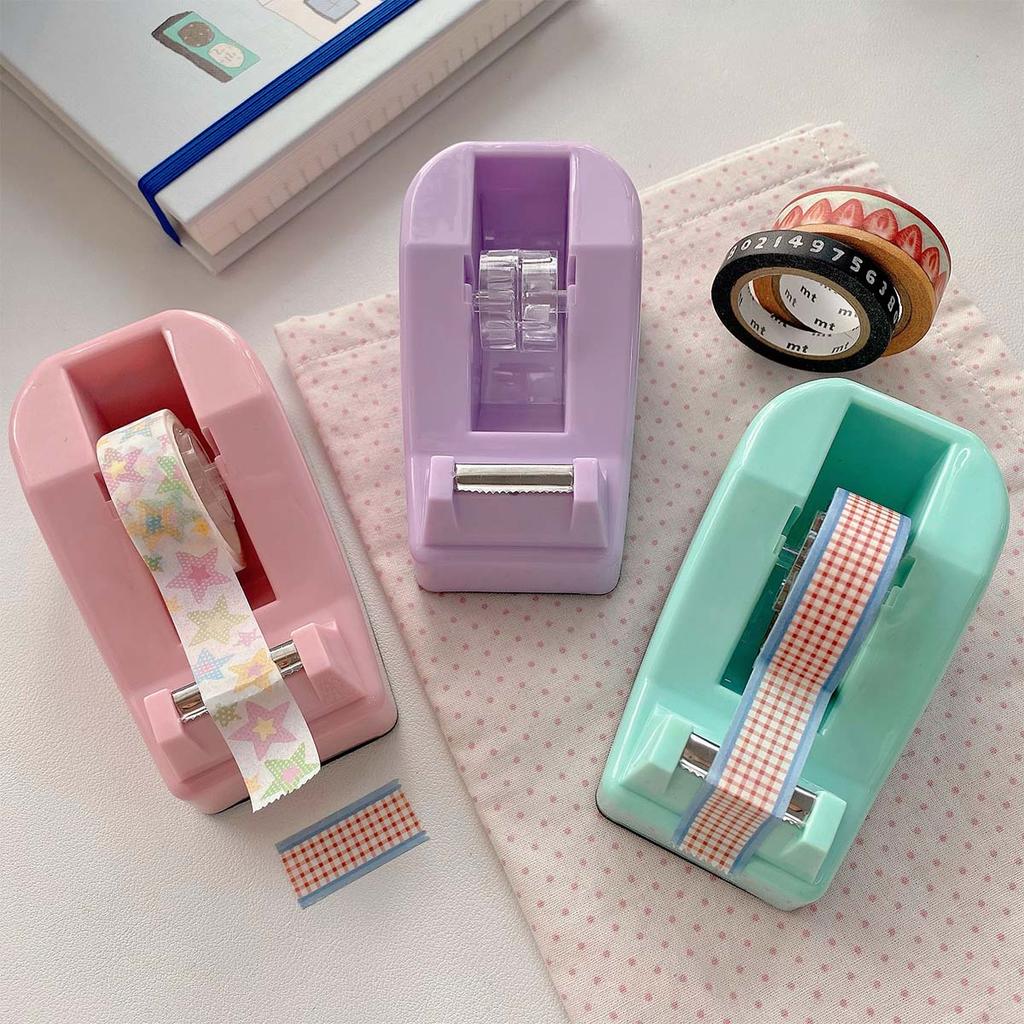 Desktop Tape Dispenser With Tape Holder Weighted Non Slip Base For Washi Tape Masking Tape Heat Resistant Tape