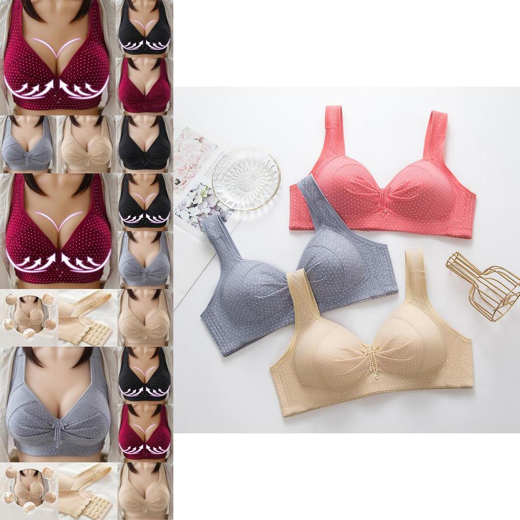 Women Push Up Full Coverage Bra Deep-v Wireless Lace Bra For Comfortable All-day Wear