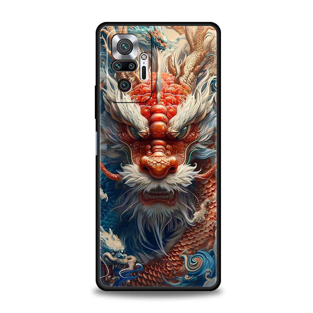 Cartoon Dragon Phone Case Cover for Redmi 13C 10C Note 13 12 10 11 Pro Plus 7 8T K40 K50 Gaming Pro Plus 5G Soft Shell Capas Bag