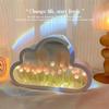 DIY Tulip espejo tulipan Night Light Simulation Flower Bedroom Sleeping Table Lamp Home Mirror Decoration Cloud Tulip Mirror