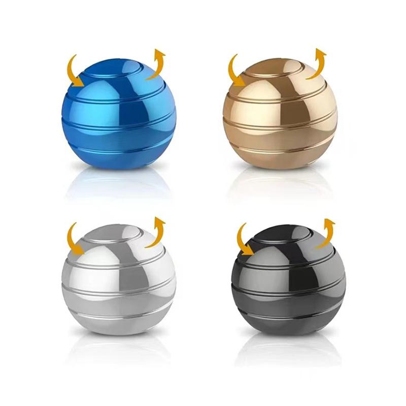 Circular Spherical Gyroscope Desktop Decompression Fidget Rotating Office Desk Lucky Interested Toy Visual Finger Adult Gift