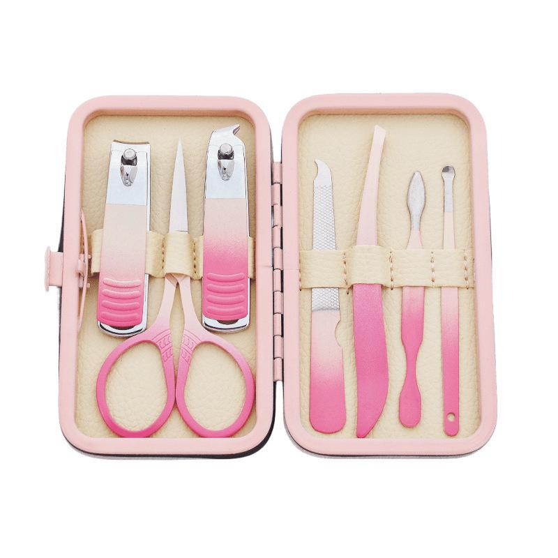 Gradient Nail Clipper Set - Portable 10-Piece Manicure Beauty Tools