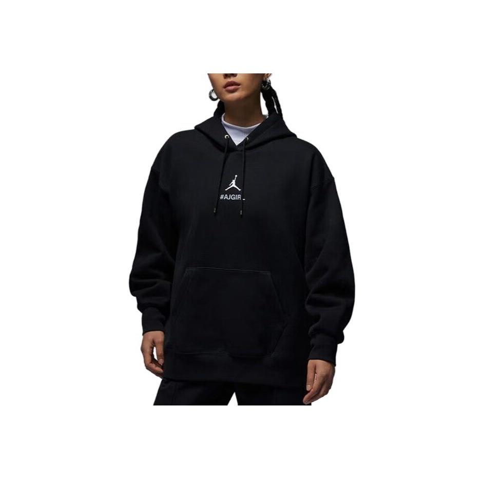 Jordan ASW AJ Girl Verbiage Hoodie Women Tops Black FZ4334-010