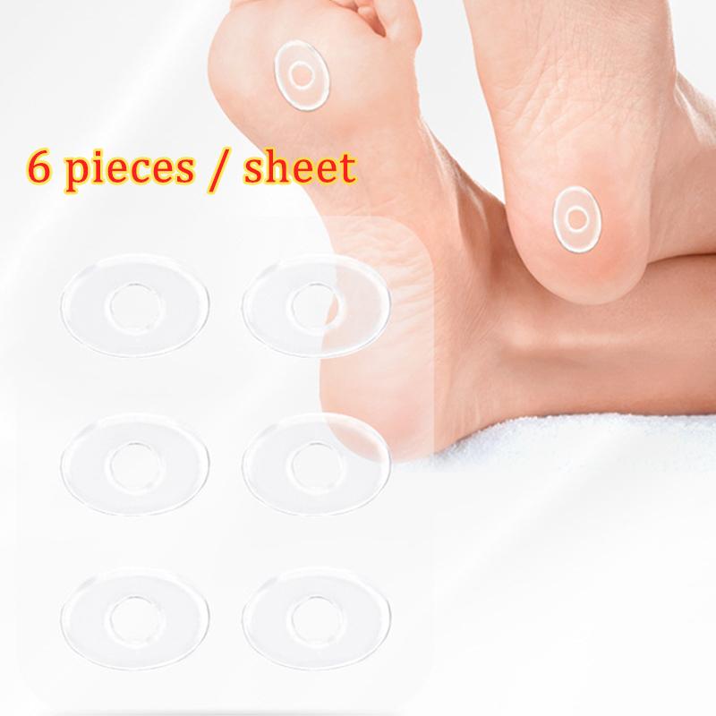 

6pcs/sheet Latex Corn Patches Heel Inserts for High Heels Calluses Pain Self-adhesive Heel Stickers Abrasion Protective Patches