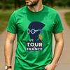 Pro Cycling Fan Cotton T Shirt Short Sleeve Tour De France Retro Beret Sunglasses Rider Graphic Unisex Road Race Sports Tee