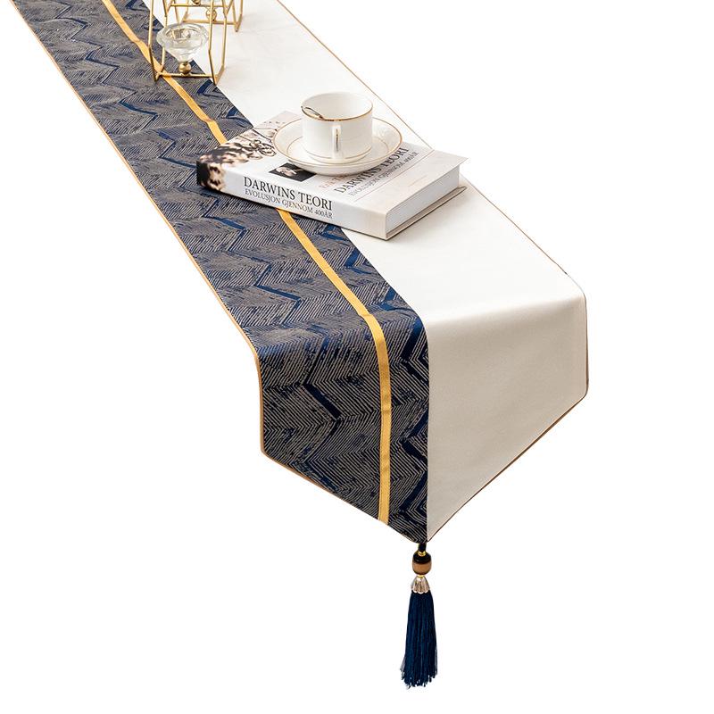 Modern Nordic Light Luxury Table Runner - Elegant High-End Coffee and Tea Table Decorative Fabric Cover.