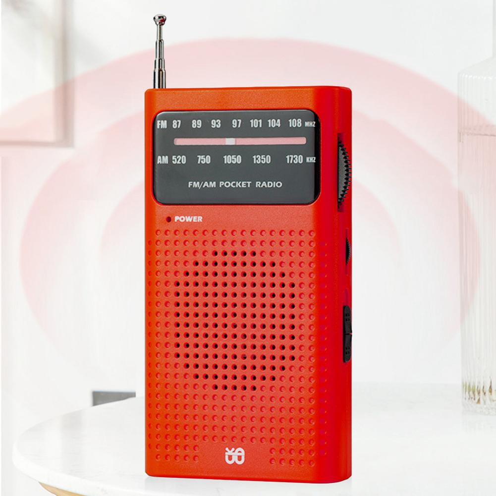Portable Retro Radio AM FM Pocket HIFI Pointer Radio Receiver Player Telescopic Antenna Best Reception for Running Camping