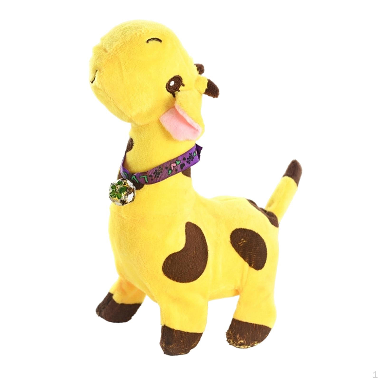 Электрическая ходячая кукла Жираф Игрушка Мягкая игрушка Электронный питомец со звуком, музыкой и виляющим хвостом