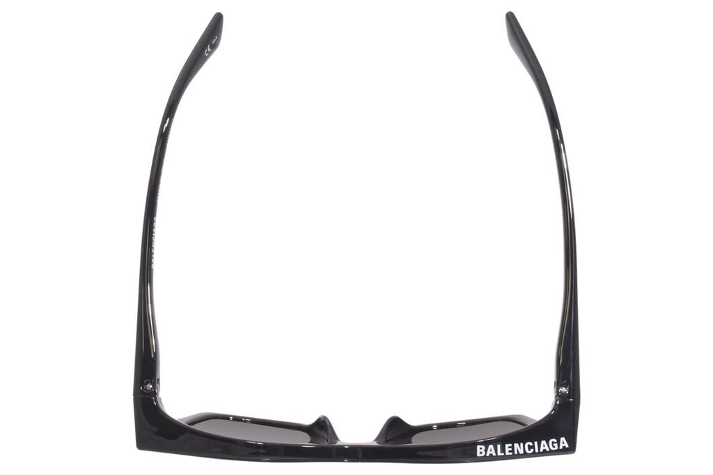 Balenciaga Asian BB0099SA Sunglasses, Unisex, Fit, 001, Black/Gray