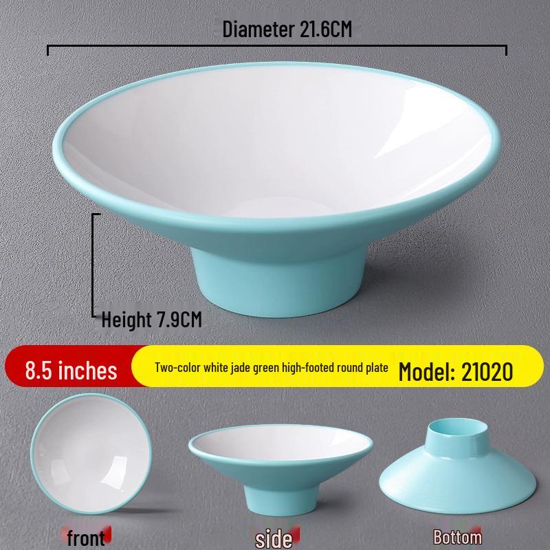 Nordic Style Commercial Buffet Plate – Durable Round Plastic Plate for Hotels and Restaurants