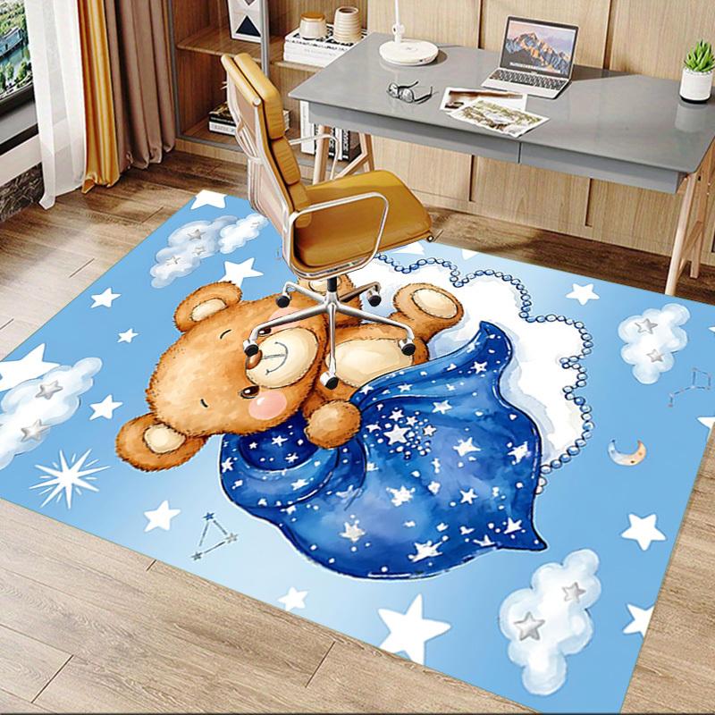 1PC Bear Cloud Extra Large Non-Slip Floor Carpet, Office, Family, Bedroom, Studio - Large Area Rug,Longlasting Material-K0407