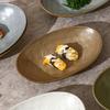 Creative Ceramic Boat Shaped Plate Japanese Style Dining Utensils Deep Dish Fish dinner Plate Home Use Food Plate Serving Dish