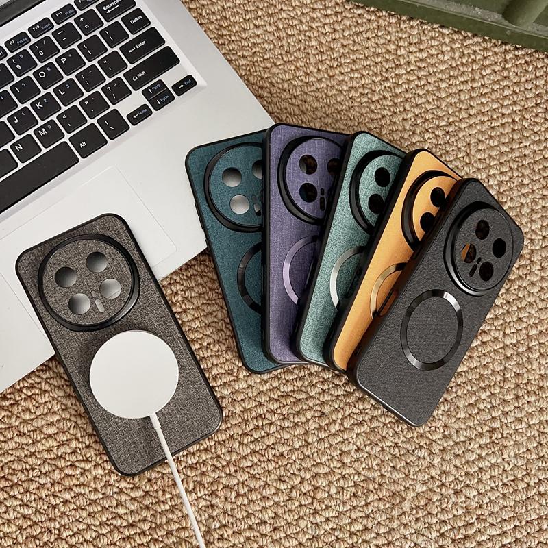 For Honor Magic 8 Pro 8 Case Magnetic TPU +PC Anti-slip Ultra Thin Woven Textile Cloth Pattern Cover For HONOR Magic8