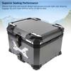 55L Motorcycle Top Case with Security Lock Aluminum Alloy Quick Release Waterproofing Trunk Top Box for Helmet Luggage