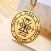 Dawapara Seal of Archangel Raziel Secret of God Amulet Pendant Necklace Sefer Raziel HaMalakh Talisman Stainless Steel Jewelry