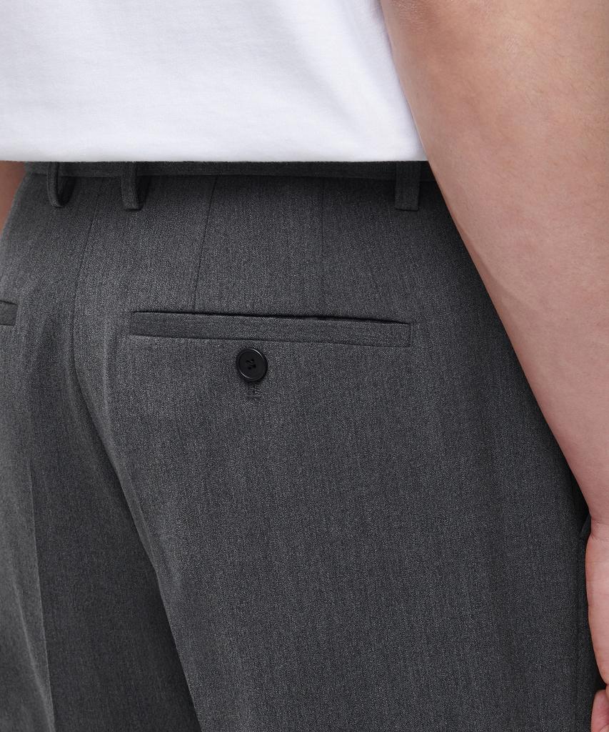 MUSINSA STANDARD Lightweight Semi-Wide Hidden Banding Slacks [Medium Gray]