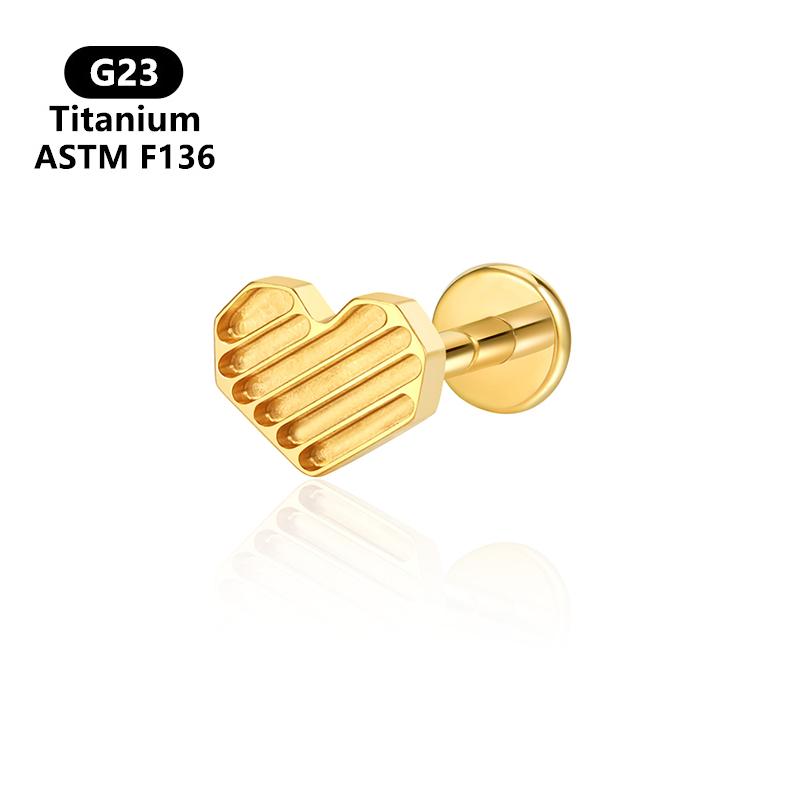 1 Stück G23 Titan Knorpelstecker Labret Lippe für Frauen Flache Rückseite Helix Tragus Gewinde Ohrring Conch Piercing Schmuck