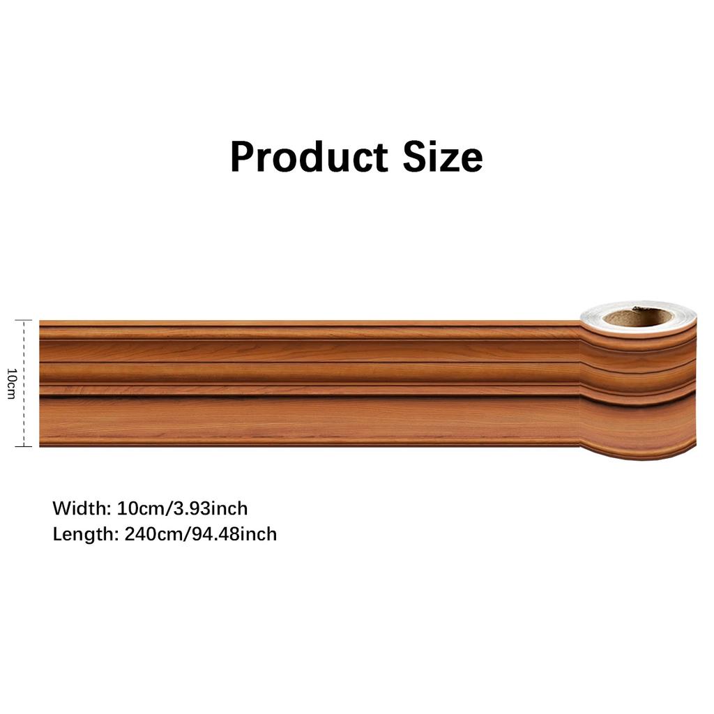 Eco-Friendly PVC Wall Panels, Peel & Stick Baseboard Trim, Decorative Skirting for Home Interior, Non-Toxic DIY Decor Art