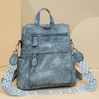 Sac à dos en cuir souple pour femme, grande capacité, sac à dos de voyage pour fille, cartable pour étudiante