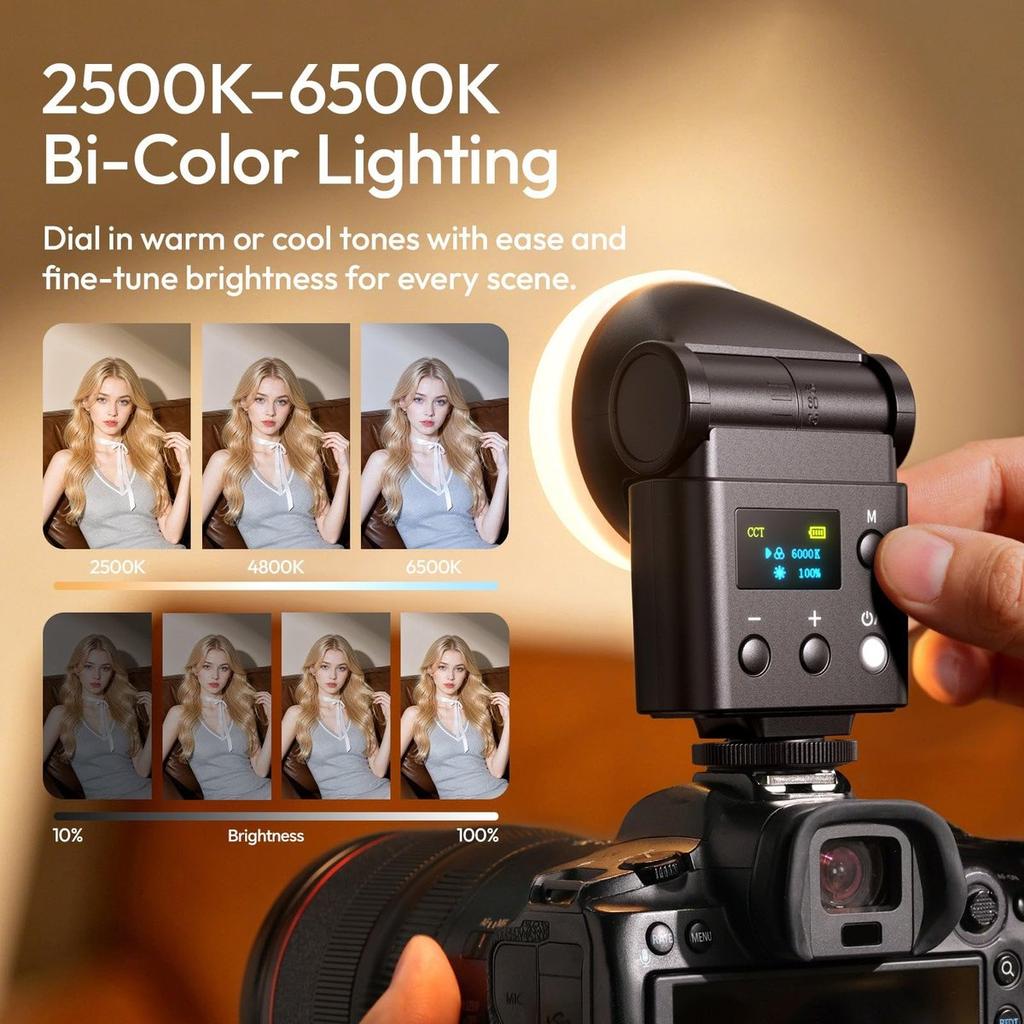 Ulanzi L302 F16R Clip-on Flash LED Light Switchable for Cameras and Smartphones